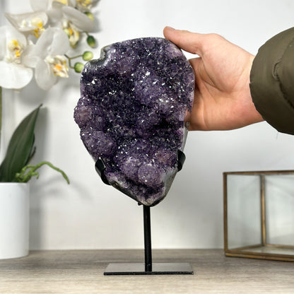 Amethyst-Cluster mit vielschichtiger Tropfsteinstruktur