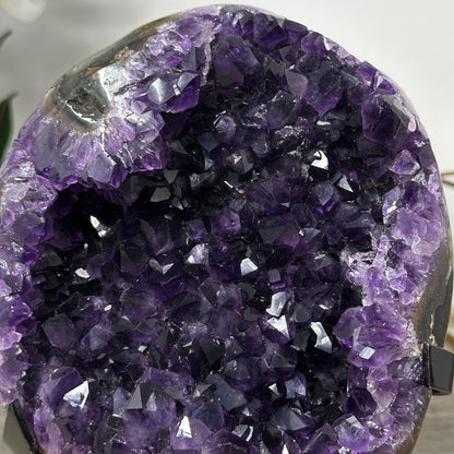 Amethyst-Geode mit klar konturierter Außenform