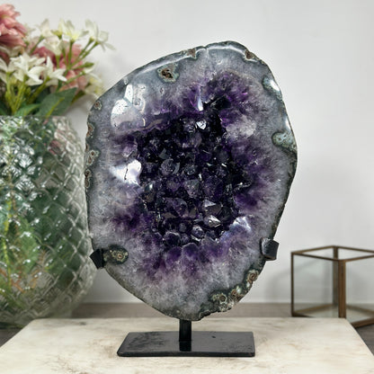 Amethyst-Achat-Kristall mit harmonischer Kristallverwachsung