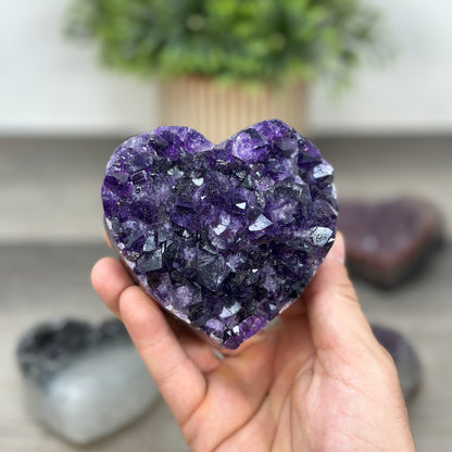 Mineralien-Herzset 5-teilig, mit ausdrucksstarker Mineralmischung