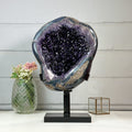 Amethyst-Geode XL mit kräftig ausgeprägter Achat-Schale, in exklusiver Premiumqualität