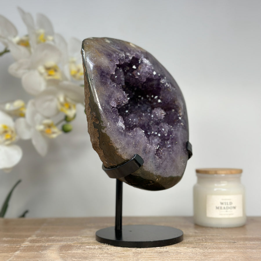 Amethyst-Geode mit beeindruckend dichter Stalaktitenstruktur