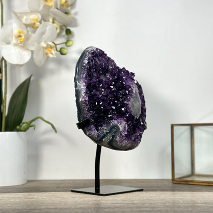 Amethyst-Geodencluster mit dicht verzahnter Kristallstruktur