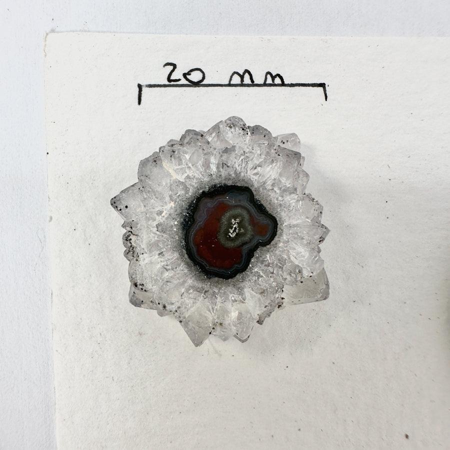 Amethyst-Quarz-Grünjaspis-Stalaktiten-Scheiben mit natürlicher Bänderung
