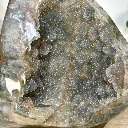 Grüner Zucker-Amethyst als einzigartiges Sammlerstück mit seltener Farbgebung
