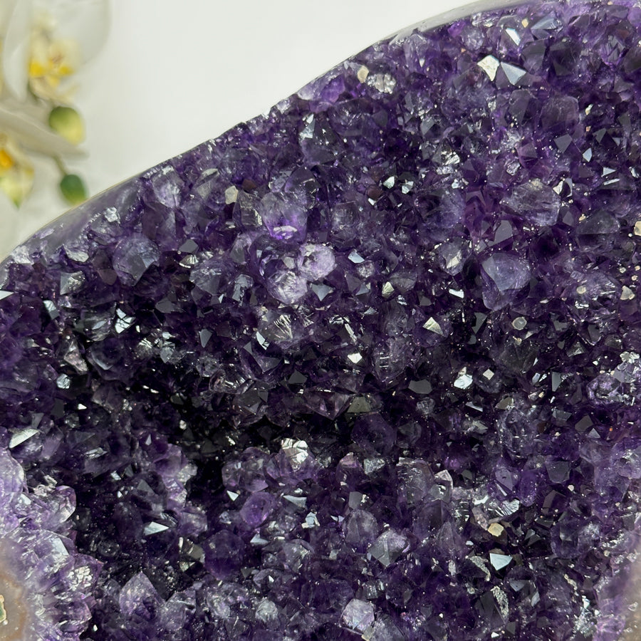 Amethyst-Kristall groß mit natürlich funkelnder, wunderschöner Spitzenarchitektur