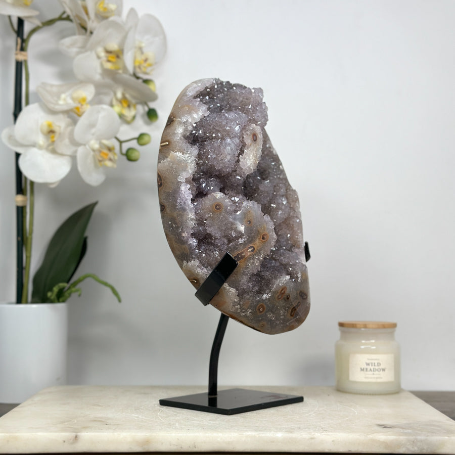 Quarz-Geode mit dichter Stalaktitenarchitektur, in ausgewählter Spitzenqualität