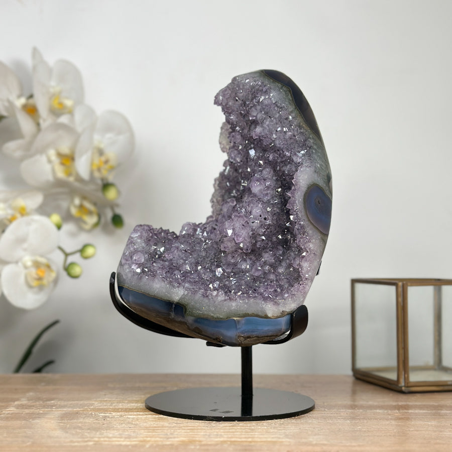 Spirit-Amethyst-Exemplar mit vielschichtiger Kristallstruktur