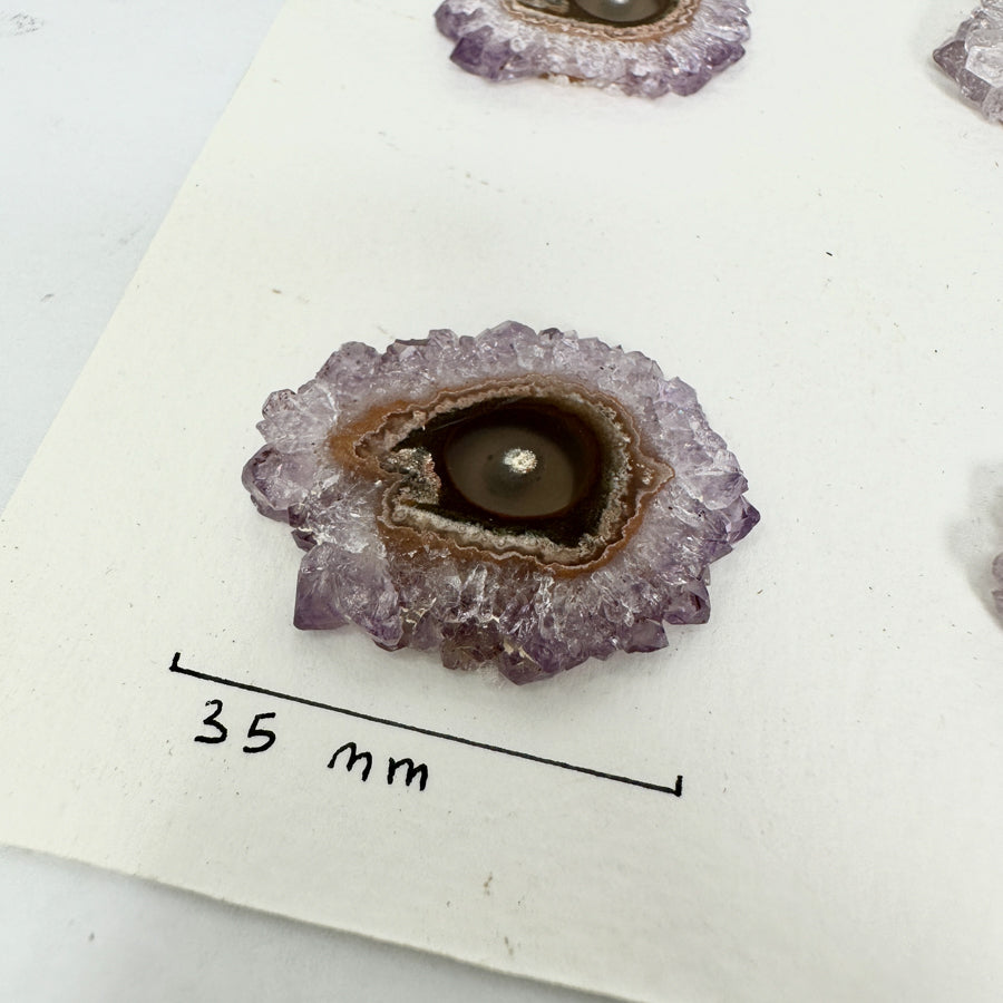 Stalaktiten-Scheiben mit natürlicher Mineralstruktur