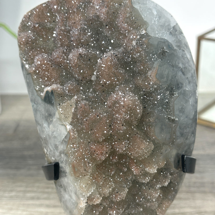 Zucker-Druzy-Kristallcluster mit kompakter Kristallstruktur