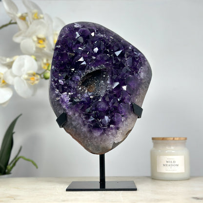 Amethyst-Cluster mit Pseudokalzitformation