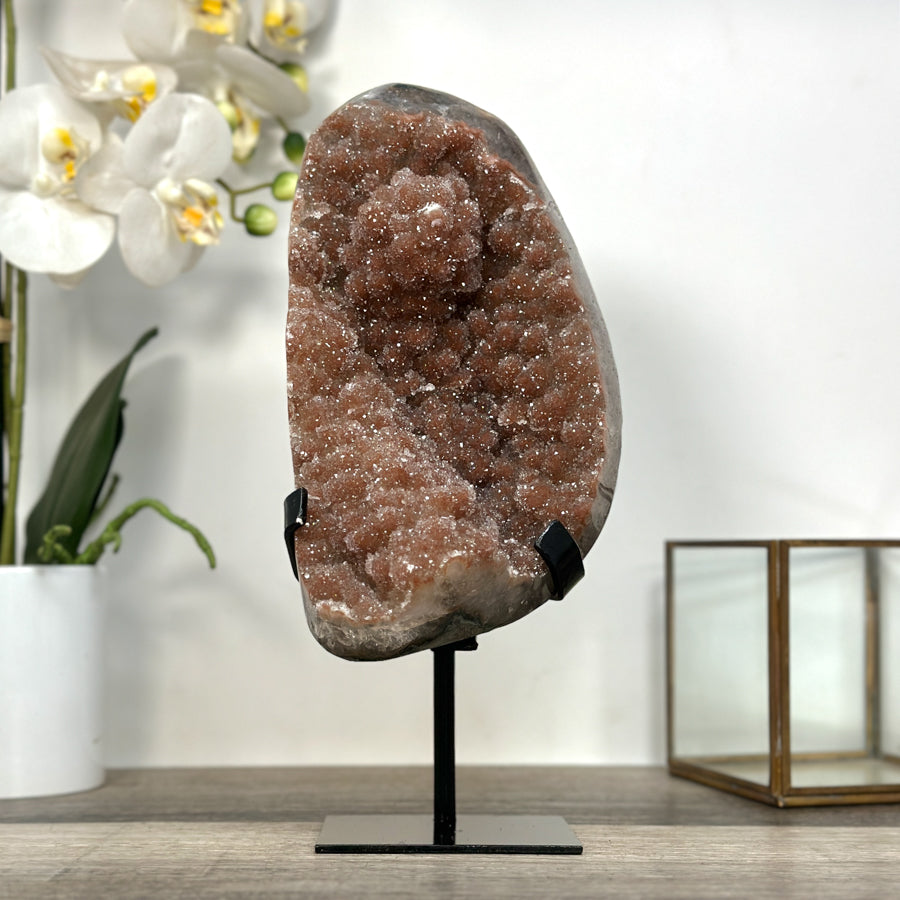 Zuckerquarz-Kristall mit fein glitzernder, kompakter Oberfläche