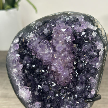 Amethyst-Kristallcluster mit gleichmäßig gewachsener Kristallstruktur