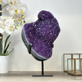 Amethyst-Cluster mit kontrastreicher, blauer Achat-Matrix, in ausgewählter Spitzenqualität