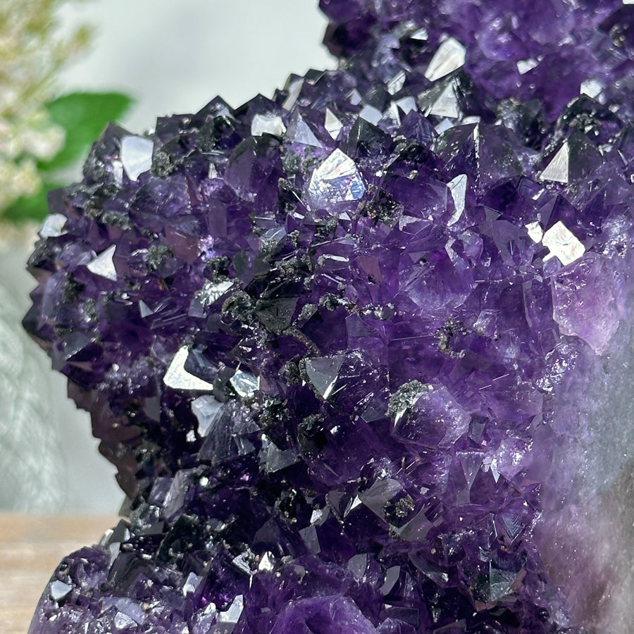 Amethyst-Kathedrale groß mit weit geöffneter, kristallreicher Innenkammer