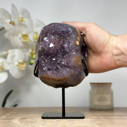 Amethyst-Kristallcluster mit plastischer Kristallarchitektur