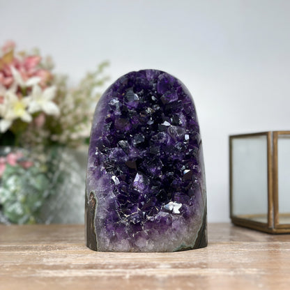 Mineralien-Kathedralen- und Drusen-Set 3-teilig, mit dicht gewachsener Kristallstruktur